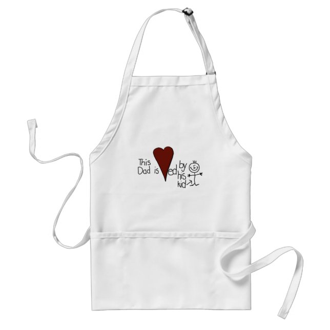 Avental Kids Stick Figure Hearts Pai (Frente)