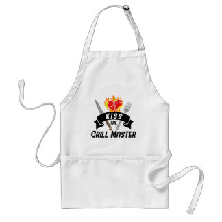 Avental Kiss the Grill Master Men's Grillmaster Steak Fire