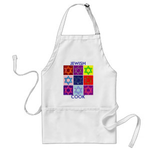 AVENTAL KITCHEN APRON - COZINHA JUDAICA COM ESTRELAS JUDAI