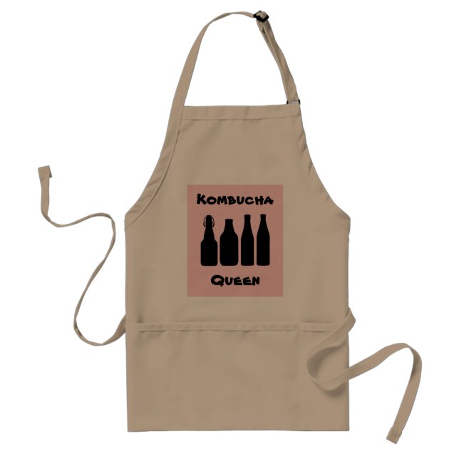 Avental Kombucha Queen Apron com Fotografia e Texto Person (Frente)