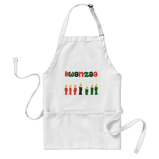 Avental Kwanzaa Apron com Velas (Frente)
