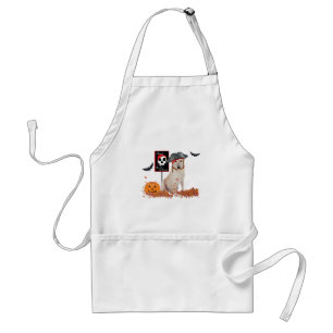 Avental Labrador Retriever Amarelo no Halloween