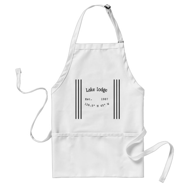 Avental Lago House ets. Data ano em que as coordenadas per (Frente)