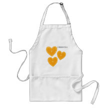 Avental Laranja Coração – Presente de Cozinha Cítr