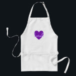 Avental Leah in Purple<br><div class="desc">Bonito nome de coração roxo design para Leah. Um presente bonito para as meninas.</div>