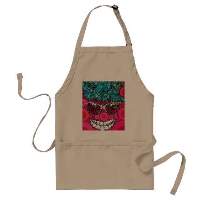 Avental Legal e engraçado rosto óculos escuros que cor de  (Frente)