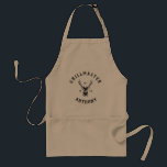 Avental Legal GRILLMASTER Russo Moderno<br><div class="desc">Um avental de churrasco personalizado GRILLMASTER retrorlegal em um design de tipografia estilo logo com seu nome personalizado e ano de nascimento, ao lado da ilustração de um veado. Presente de excelente para Dia de os pais ou presente de aniversário único para a cara que adora churrasco e/ou caça.</div>