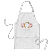 Letra Dourada Rosa Inicial Monograma Feminina C