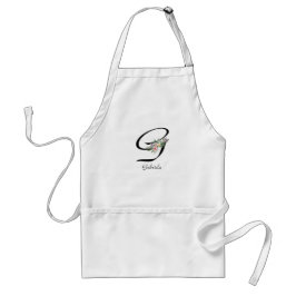 Avental Letra monográfica floral G Retirement Apron