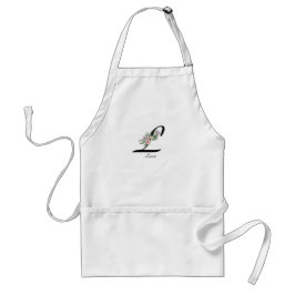 Avental Letra monográfica floral L Retirement Apron