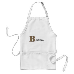Avental Letra Monograma B Floral Elegante Personalizada