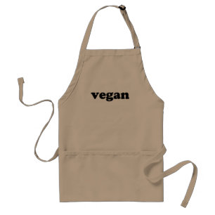 Avental Letras pretas "vegan" brancas