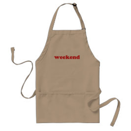 Avental Letras vermelhas "Fim de Semana"