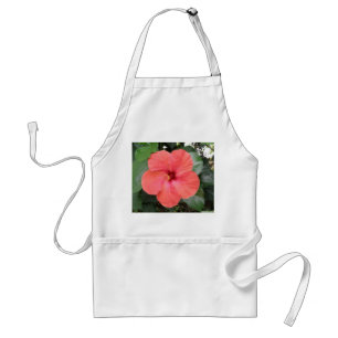 Avental Linda Laranja Hibiscus Flower Apron