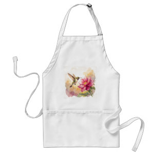 Avental Lindo pássaro em aquarela e flor