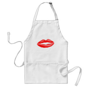 Avental Lipstick Red Sedutor Lábios fêmeas Standard Apro