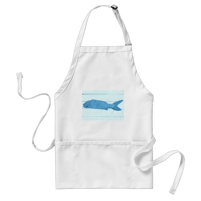 Avental logótipo de peixe azul (Frente)