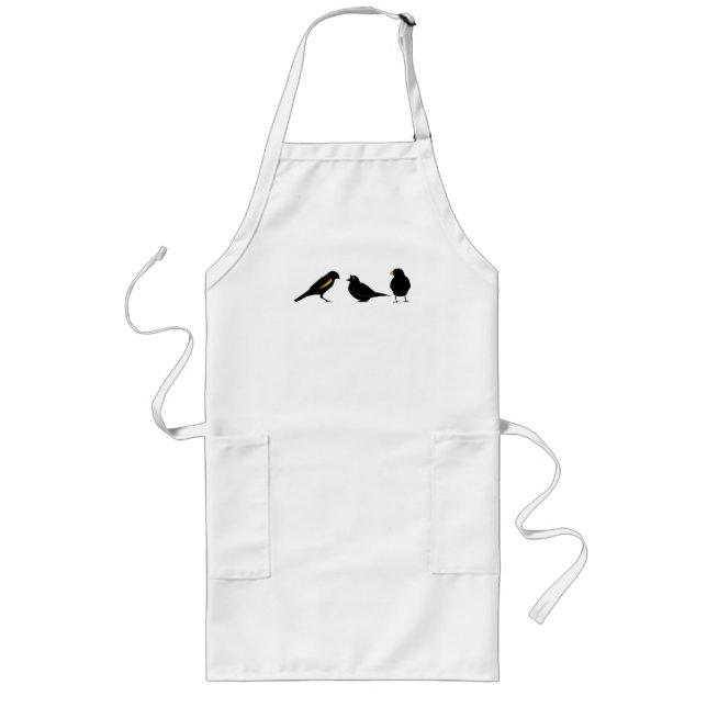 Avental Longo 3 pássaros pequenos pelo erndub (Frente)