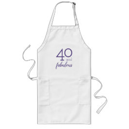 Avental Longo 40 e Fabuloso, Violeta e White Apron