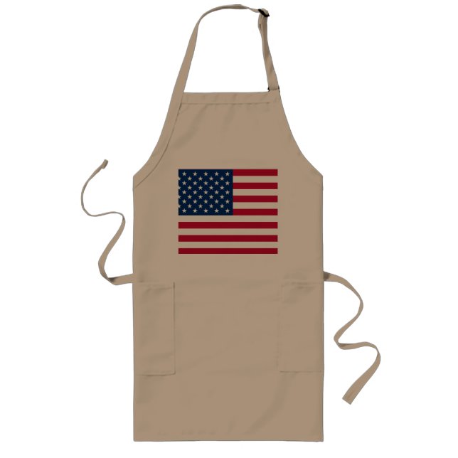 Avental Longo 4 DE JULHO PATRIOT Kitchen GRILLOUT Aprons (Frente)