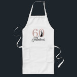 Avental Longo 60 presente cor-de-rosa fabuloso da festa de<br><div class="desc">Celebrate que gira 60 no estilo com este 60th avental elegante do presente de aniversário. As palavras 60 e fabuloso no brilho e no preto cor-de-rosa são ajustadas usando a tipografia moderna. Aperfeiçoe o 60th avental do presente da festa de aniversário para as pessoas de 60 anos fabulosas. Se você...</div>