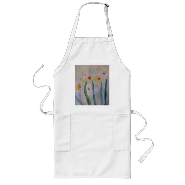 Avental Longo Abstrato Daffodils Apron (Frente)