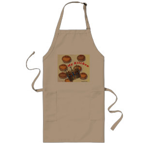 Avental Longo AI Ação de Graças Pie Minha Cozinha Apron