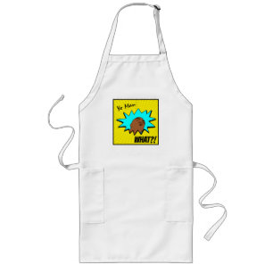 Avental Longo Amarelo azul Yo Man What You want Mug Shot Históri