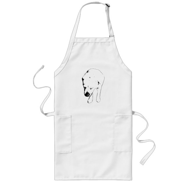 Avental Longo Amigo de Baker, Espírito Labrador Sorridente (Frente)
