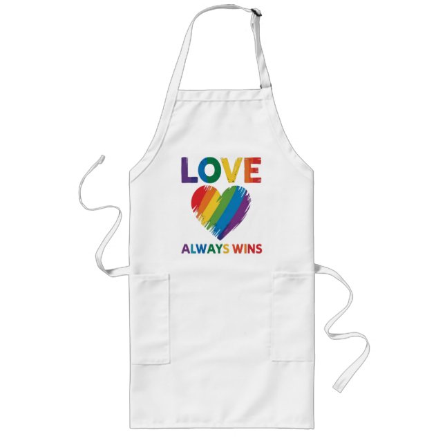 Avental Longo Amor Sempre Vence LGBT (Frente)