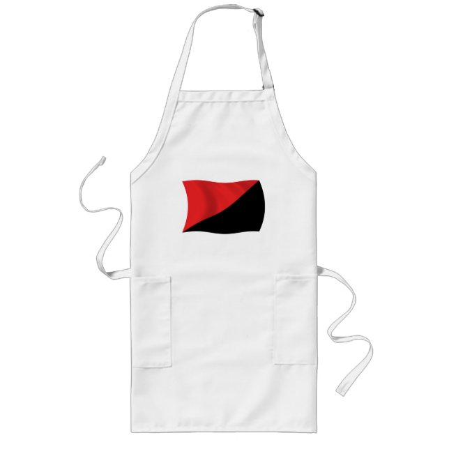 Avental Longo Anarquo-sindicalismo Flag Apron (Frente)