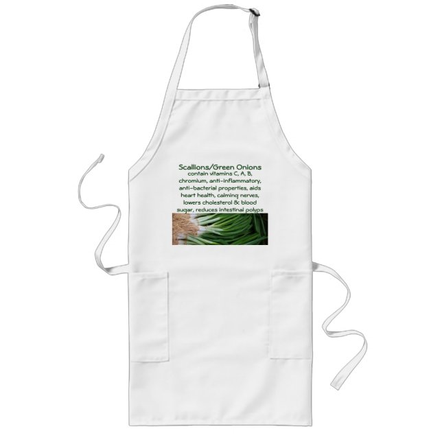Avental Longo Aparência das Cebolas Verdes Scallions (Frente)