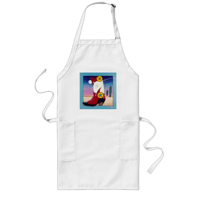 Avental Longo Apron - Boot De Cowboy, Tudo Vestido (Frente)