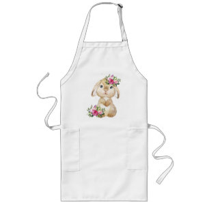 Avental Longo Apron com um coelho