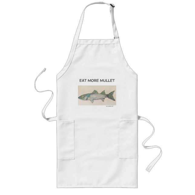 Avental Longo Apron Come Mais Mullet, Peixe Mínimo Limpo Apron (Frente)