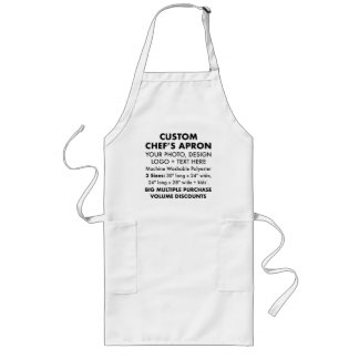 Avental Longo Apron de 30" x 24" personalizado de cozinheiros lo