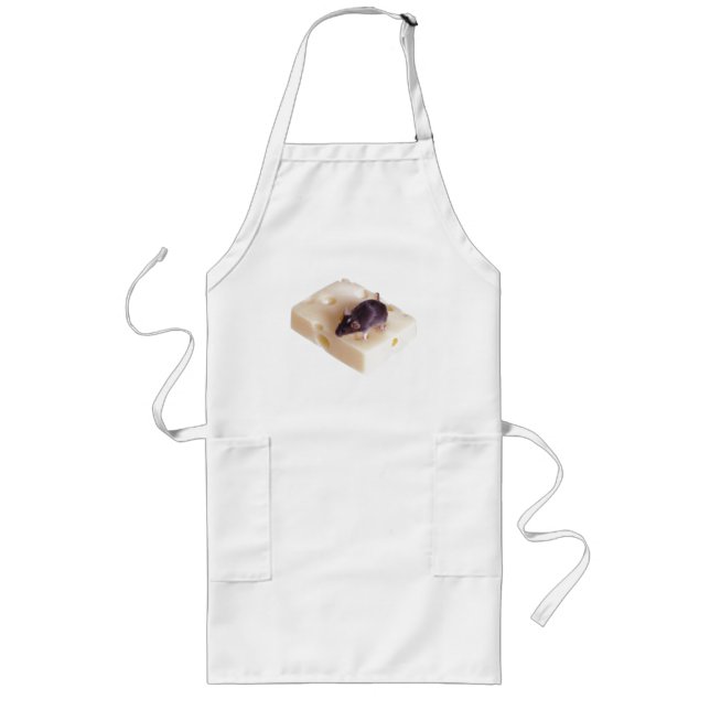 Avental Longo Apron de Mouse de Queijo Suíço (Frente)