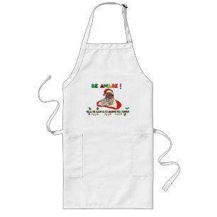 Avental Longo Apron de Natal para Papais noeis Negros