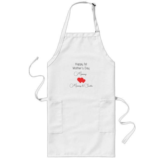 Avental Longo Apron do Dia da Mãe Personalizado - Texto Personal (Frente)