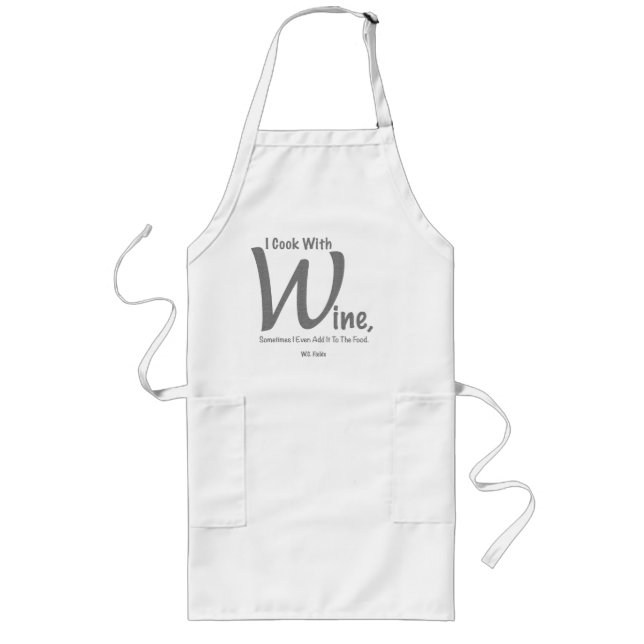 Avental Longo Apron Engraçado de Vinho Longo (Frente)