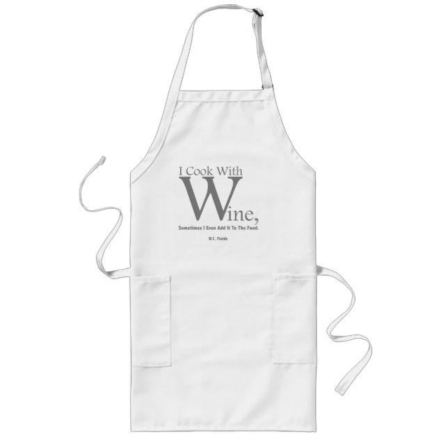 Avental Longo Apron Engraçado de Vinho Longo (Frente)