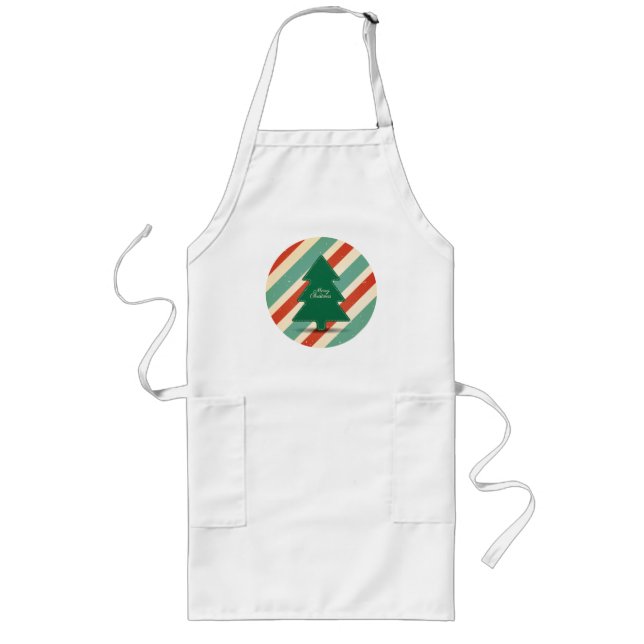 Avental Longo Apron Feriado - Design de Natal Retroativo (Frente)