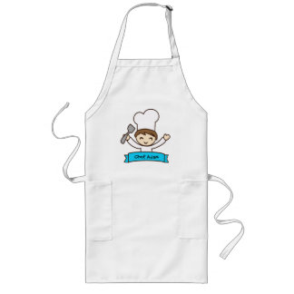 Avental Longo Apron for Kids with Hand-Drawn Masterchef Print