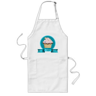 Avental Longo Apron Personalizado de Bakery do Cupcake Doce