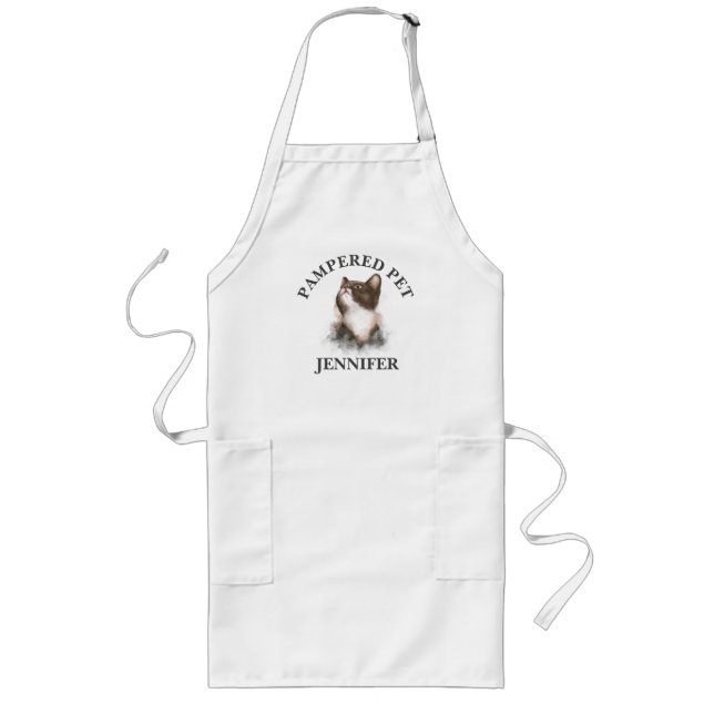 Avental Longo Apron Personalizado de Hormona de Pet Cat (Frente)