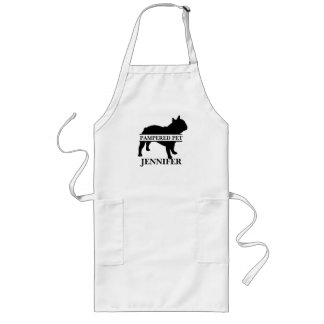 Avental Longo Apron Personalizado para o Groomer de Pet Bulldog