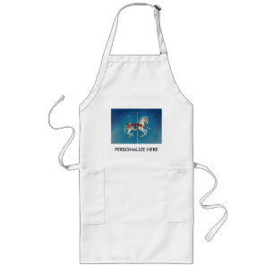 Avental Longo Aprons, Bíblias - Cavalo Carrossel Vermelho, Branc