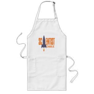 Avental Longo aprons de nome personalizado do Rocket Scientist