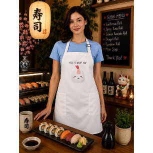 Avental Longo Arroz Para Te Conhecer Kawaii Sushi