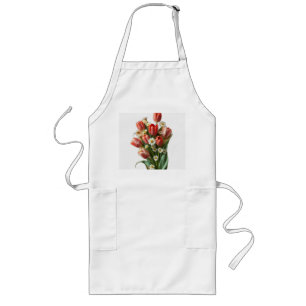Avental Longo Art Nouveau Tulips e Daisies